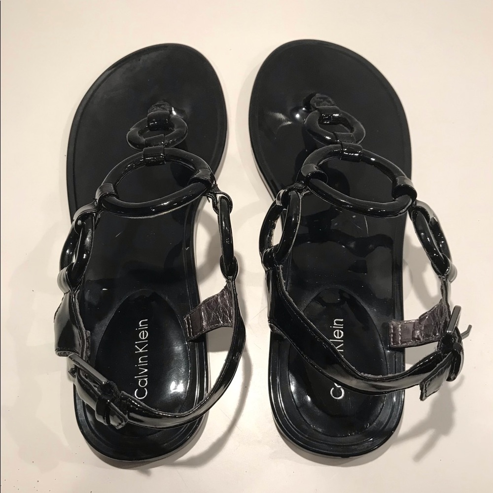 Calvin Klein Black Sandals sz 7